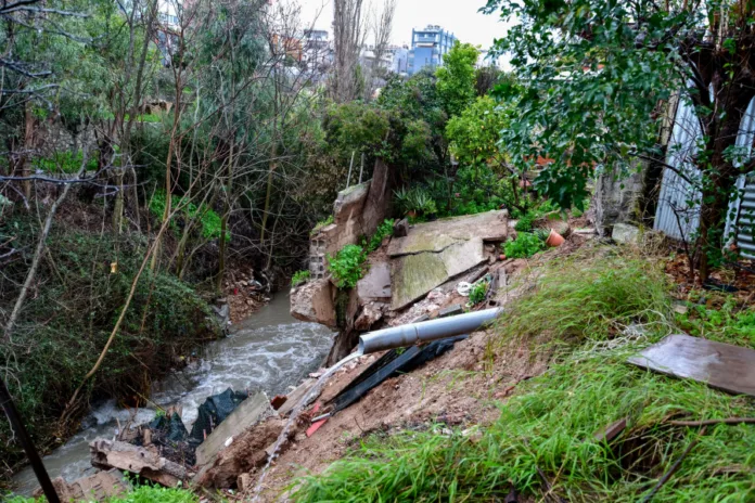 Ζημιές από ρέματα σε παραρεμάτια περιοχή